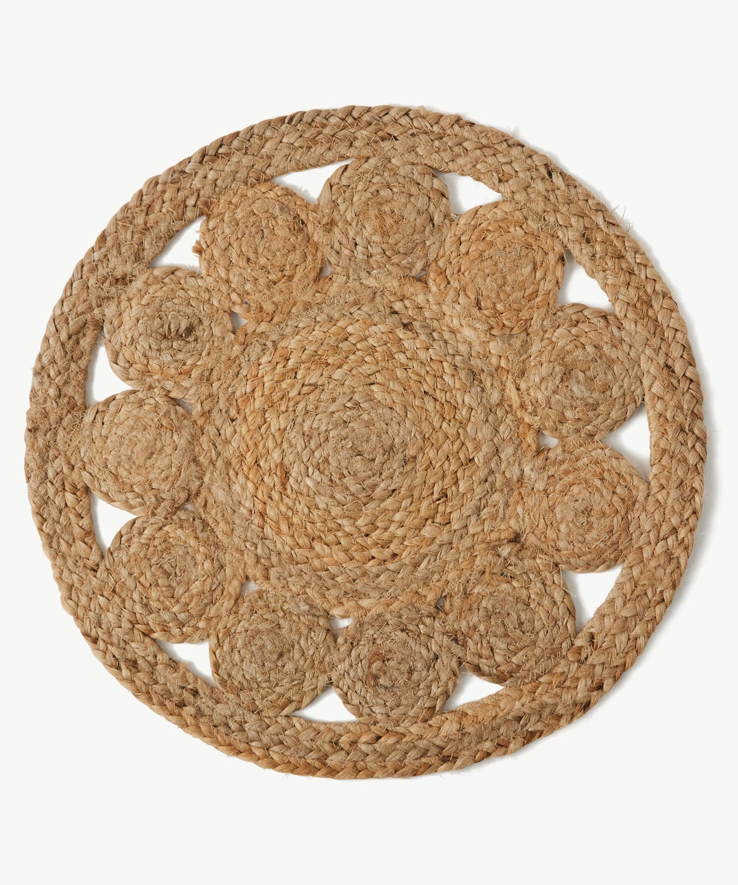 Harlow Jute Round Placemat – Blue Loom